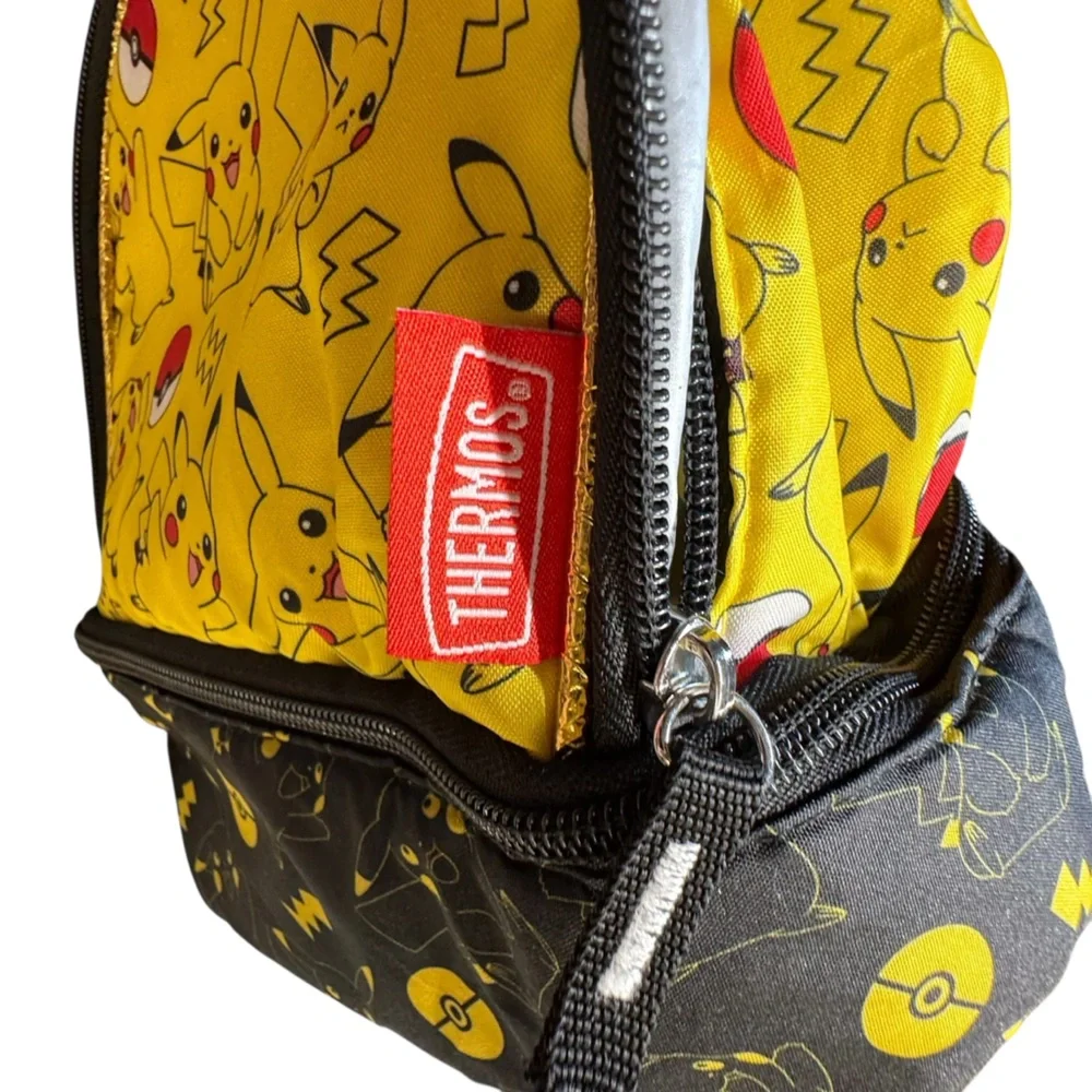 Thermos Pokémon Pikachu Dual Compartment Insulated Lunch bag Yellow‎ and Black